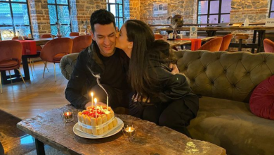 إيمان الباني تحتفل بذكرى ميلاد زوجها مراد يلدريم ال 43